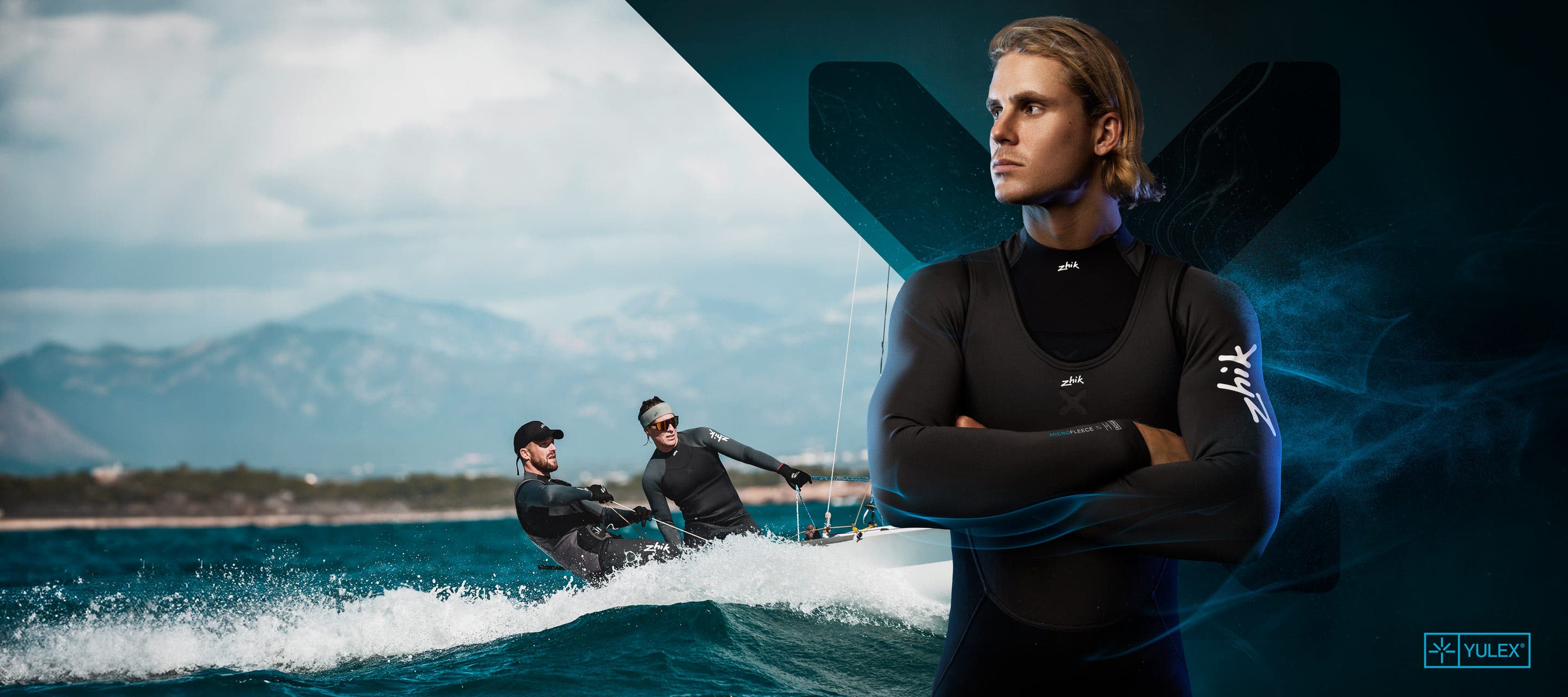 Athleten in Zhik Wetsuits